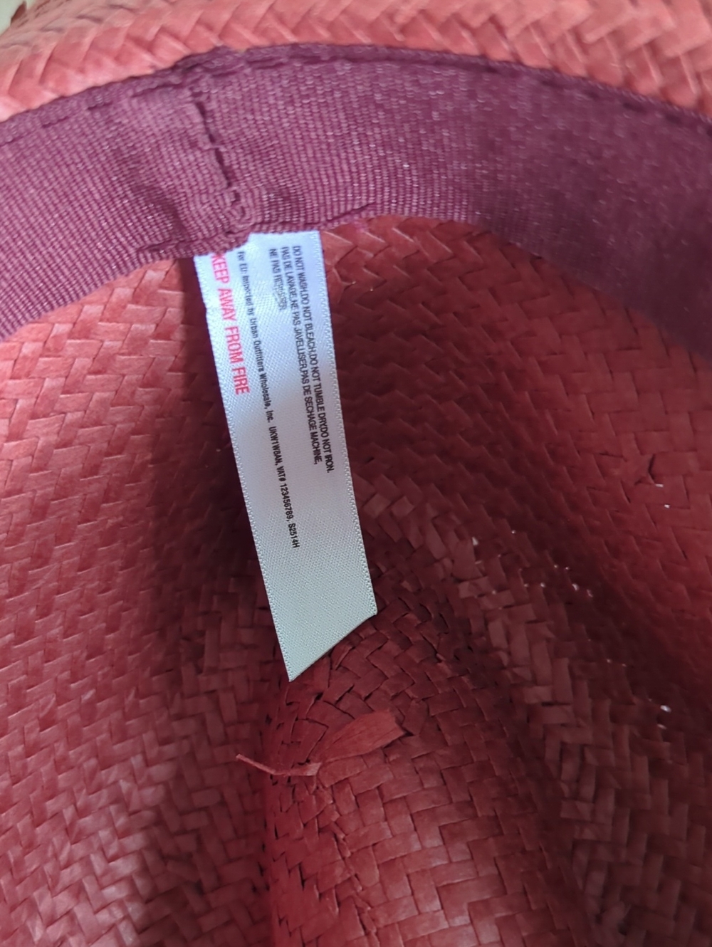 Free People - Straw Western Fedora Hat - Faded Red - Picture 6 of 6